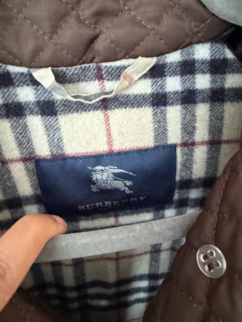 Burberry Quilted Dark Brown Lightweight Shirt Jacket USA small/ medium - Picture 2 of 11